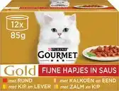 Bol.com Gourmet Gold Fijne Hapjes - Kattenvoer - 12 x 85 g aanbieding