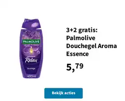 Plein.nl 3+2 gratis: Palmolive Douchegel Aroma Essence aanbieding