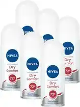 Wehkamp NIVEA Dry Comfort anti-transpirant deodorant roller - 6 x 50 ml - Voordeelverpakking aanbieding