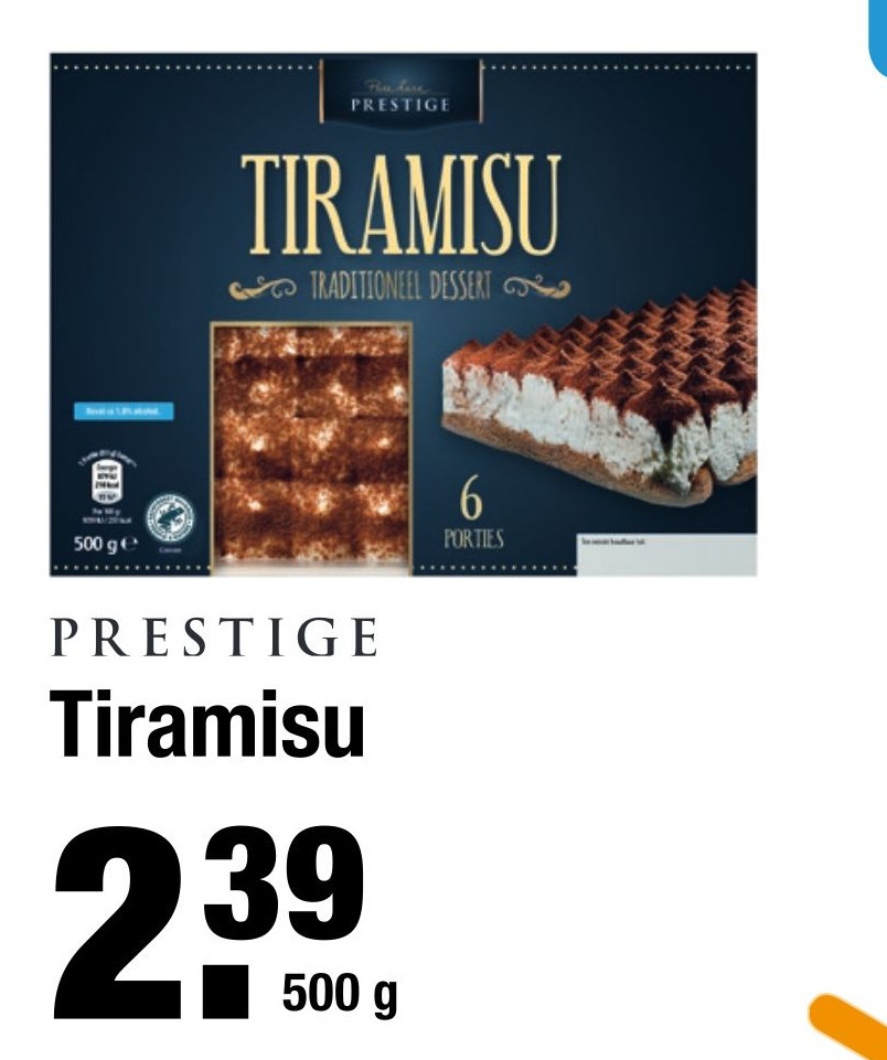 Tiramisu 500g aanbieding bij ALDI