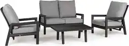 Intratuin Tierra Outdoor 4-zits loungeset Sevilla zwart aanbieding