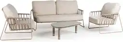Intratuin Tierra Outdoor 4-zits loungeset Rivera beige aanbieding