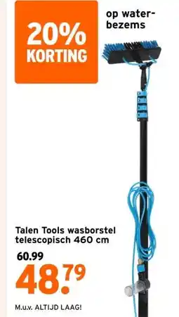 GAMMA Talen Tools wasborstel telescopisch aanbieding