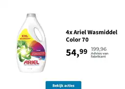 Plein.nl 4x Ariel Wasmiddel Color 70 aanbieding