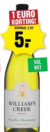 Dirck 3 William's Creek Reserve aanbieding