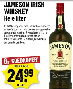 Dirck 3 Jameson Irish Whiskey aanbieding