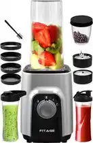 Bol.com FITAGE Blender - Smoothie Maker - 500w Blender to Go - Blenders - 2x 650ml Smoothie Beker aanbieding