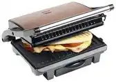 Bol.com Bestron Contactgrill - ASW113CO - 1000W - Tosti apparaat - 25x17cm bakoppervlak - Koper aanbieding