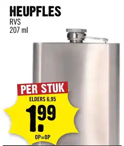 Dirck 3 Heupfles RVS aanbieding