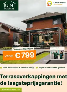 Tuinmaximaal Terrasoverkappingen aanbieding