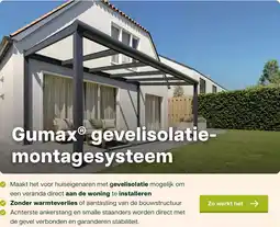Tuinmaximaal Gumax® gevelisolatie- montagesysteem aanbieding