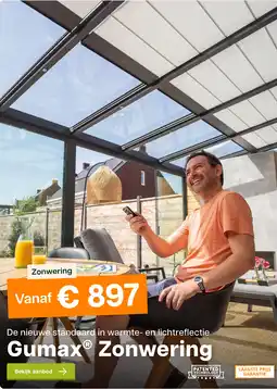 Tuinmaximaal Gumax® Zonwering aanbieding