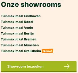 Tuinmaximaal Onze showrooms aanbieding