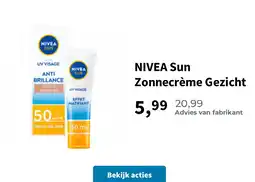 Plein.nl NIVEA Sun Zonnecrème Gezicht aanbieding
