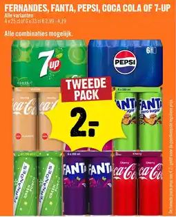 Dirck 3 Fernandes, Fanta, Pepsi, Coca Cola of 7-Up aanbieding