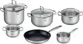 Bol.com Tefal Duetto+ - Pannenset - 6-delig - Inclusief Deksels - Inductie - RVS aanbieding