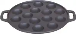 Bol.com Poffertjespan - gietijzer - 25 cm - pan voor poffertjes aanbieding