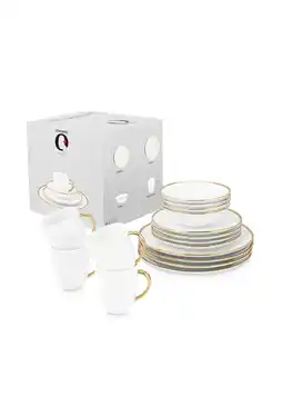 Bol.com vtwonen - Basic - voor 4 Personen - Serviesset - Wit - Porselein - Servies aanbieding