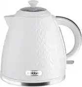 Bol.com Grote Waterkoker Retro - ELDOM - Wit Glans - 1.7 Liter aanbieding