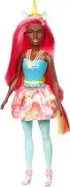 Bol.com Barbie Dreamtopia Eenhoorn - Rood Haar met Gele Hoorn - Modepop aanbieding