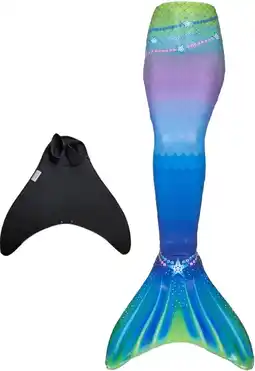 Bol.com Starfish zeemeerminstaart maat 146-152 - monovin met voetvakken - zwembril en ketting aanbieding
