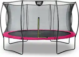 Bol.com EXIT Silhouette Trampoline ø366cm - Op Poten - Rond - Trampoline Buiten - Voor Kinderen - Roze aanbieding