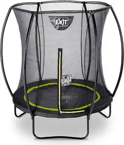 Bol.com EXIT Silhouette Trampoline ø427cm - Op Poten - Rond - Trampoline Buiten - Voor Kinderen - Groen aanbieding
