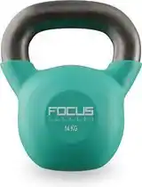 Bol.com Focus Fitness - Kettlebell - Vinyl - 14 kg - Groen aanbieding