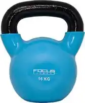 Bol.com Focus Fitness - Kettlebell - Vinyl - 16 kg - Blauw aanbieding