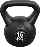 Bol.com Kettlebell 16 kg voor binnen en buiten Kunststof Zwart aanbieding