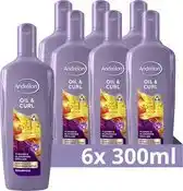 Bol.com Andrelon Shampoo - Oil & Curl - verrijkt met buriti-olie en murumuru boter - 6 x 300 ml aanbieding