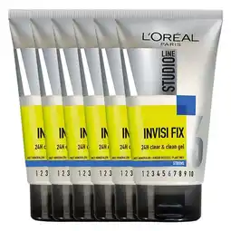Bol.com 6x L'Oréal Studio Line Invisi Fix 24H Clear & Clean Gel Strong 150 ml aanbieding