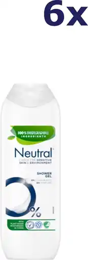 Bol.com Neutral - Parfumvrij - Douchegel 0% - 6 x 250ml - Voordeelverpakking aanbieding