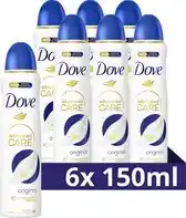 Bol.com Dove - Anti-Transpirant Deodorant Spray - Advanced Care - Original - 6 x 150 ml aanbieding