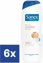 Bol.com Sanex Dermo Sensitive Douchegel - 6 x 1000 ml aanbieding