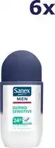 Bol.com Sanex Men - Deodorant - Roller - Dermo Sensitive - 50ml x 6 aanbieding