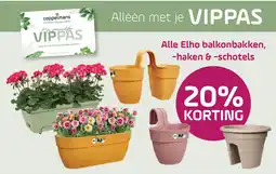 Coppelmans Alle Elho balkonbakken, -haken & -schotels 20% Korting aanbieding