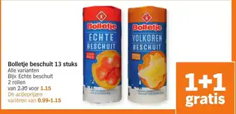 Albert Heijn Bolletje beschuit aanbieding