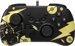 Bol.com Hori Wired Mini Nintendo Switch Pikachu Controller - Officieel Gelicenseerd - Zwart/Goud aanbieding