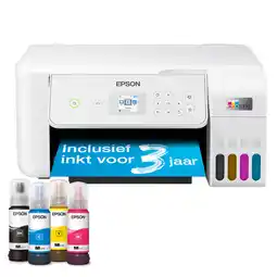 Bol.com Epson EcoTank ET-2876 - All-in-One Inkttank Printer - Inclusief tot 3 jaar inkt - Wit aanbieding
