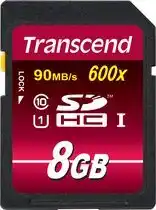 Bol.com Transcend 8GB SDHC UHS-I 600x (Ultimate) aanbieding