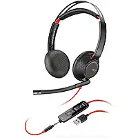 Bol.com Headphones with Microphone Poly BLACKWIRE 5220 Black aanbieding