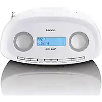 Bol.com Lenco SCD-69WH - Draagbare radio cd speler met DAB en USB-ingang - Wit aanbieding