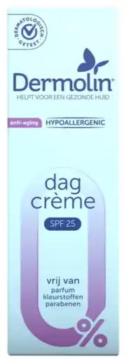 De Online Drogist Dermolin Anti-Aging Hypoallergenic Dagcrème SPF25 350ML aanbieding