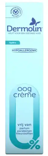 De Online Drogist Dermolin Hydra Hypoallergenic Oogcrème 450ML aanbieding