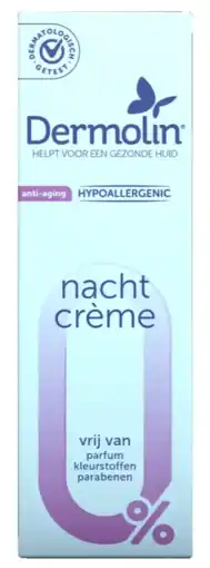 De Online Drogist Dermolin Anti-Aging Hypoallergenic Nachtcrème 300ML aanbieding