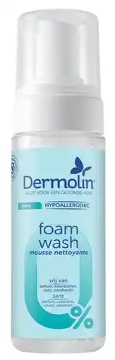 De Online Drogist Dermolin Hydra Hypoallergenic Foam Wash 180ML aanbieding