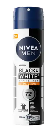 De Online Drogist Nivea Men Black & White Ultimate Impact Anti-perspirant Spray 150ML aanbieding
