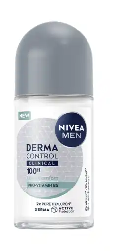 De Online Drogist Nivea Men Derma Control Clinical 100H Ultra Comfort Anti-transpirant Roller 50ML aanbieding