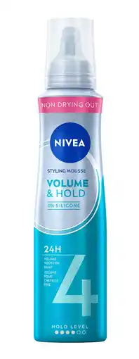 De Online Drogist Nivea Volume & Hold Styling Mousse 150ML aanbieding